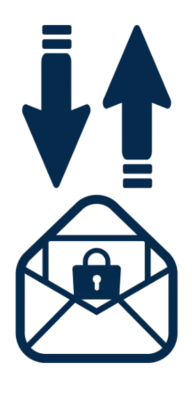 すべての通信・情報は暗号化の画像